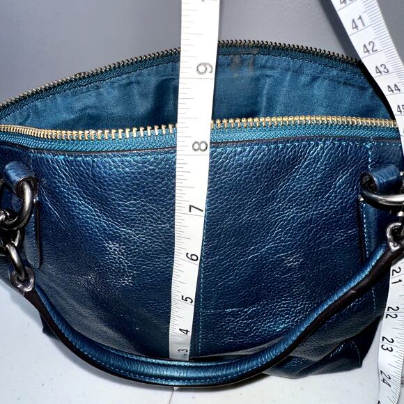 Coach Madison Small Kelsey Pebbled Satchel Leather Green Purse Handbag F23538 - Picture 6 of 8